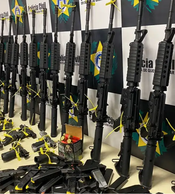 Apreensão de fuzis no Rio é a maior desde o início da série histórica