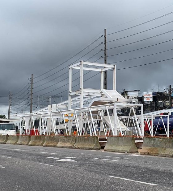 Trânsito no km 02 da BR-316 terá desvio noturno para içamento de passarela