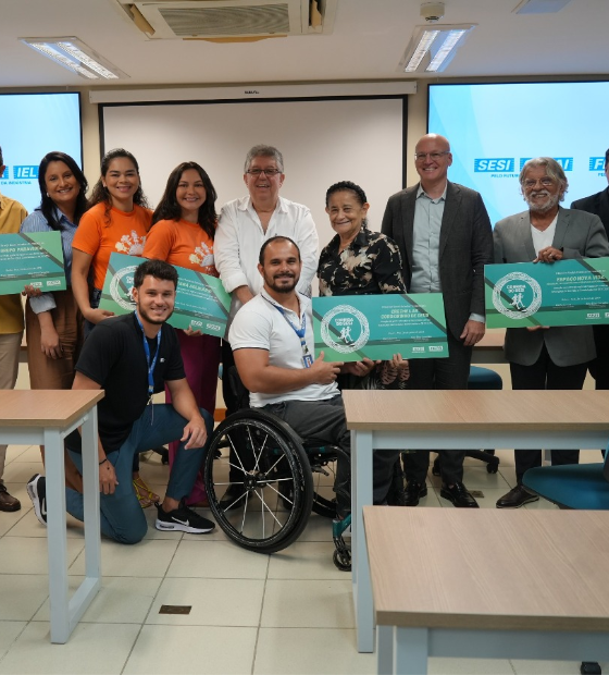 SESI doa a projetos sociais valor arrecadado com as inscrições da Corrida e Caminhada do SESI