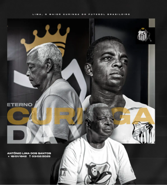 Lima, ídolo do Santos e 4º jogador com mais partidas pelo clube, morre aos 83 anos