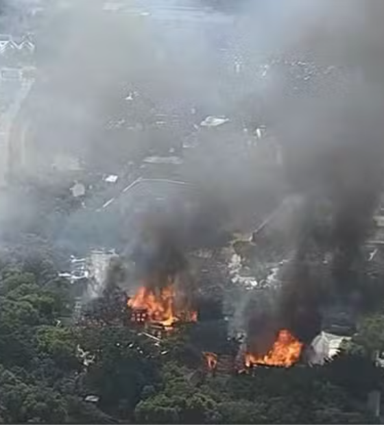 Incêndio destrói parte da cidade cenográfica das próximas novelas das 18h e 19h da Globo