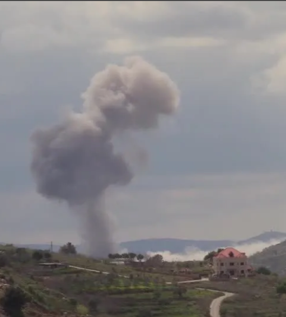  Israel lança ataques aéreos contra alvos do Hezbollah no sul do Líbano 