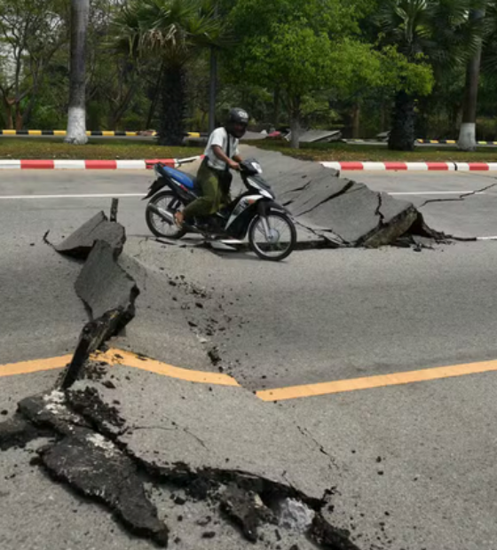 Forte terremoto de magnitude 7,7 deixa 15 mortos em Mianmar e na Tailândia