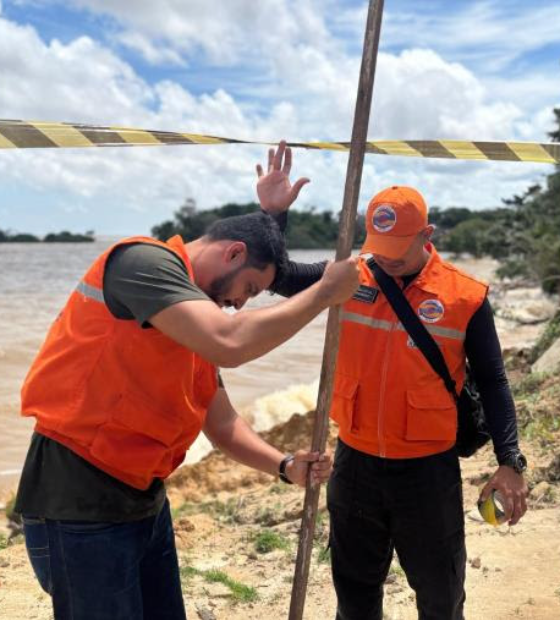 Defesa Civil interdita preventivamente áreas de banho na praia do Marahú, em Mosqueiro