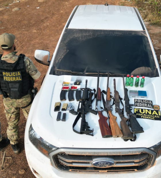 Operação da Polícia Federal apreende fuzil em garimpo na Terra Indígena Kayapó