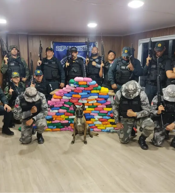 Ação das polícias Civil e Militar apreendem mais de 1 tonelada de maconha e cocaína no Rio Amazonas