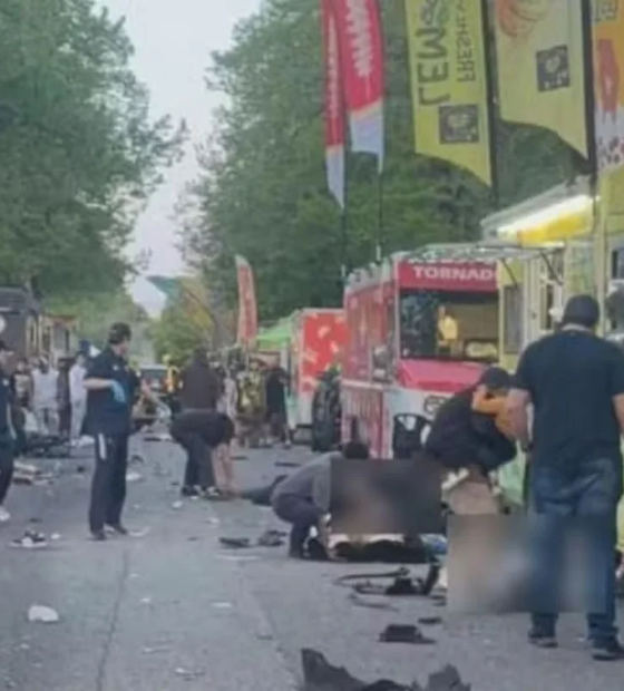 Motorista acelera, atropela multidão e mata 9 pessoas em festival de rua