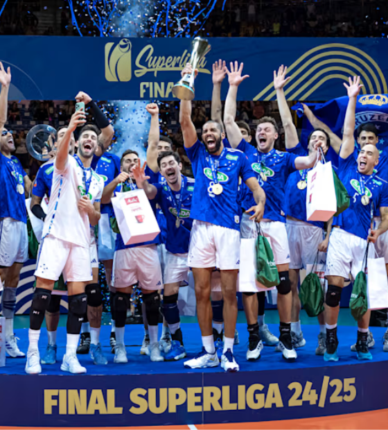 Cruzeiro supera Vôlei Renata e amplia hegemonia com 9º título da Superliga masculina