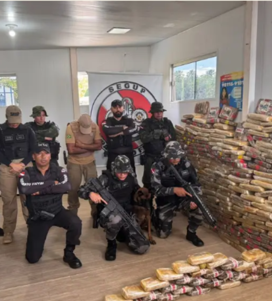 Agentes de segurança apreendem quase meia tonelada de entorpecentes