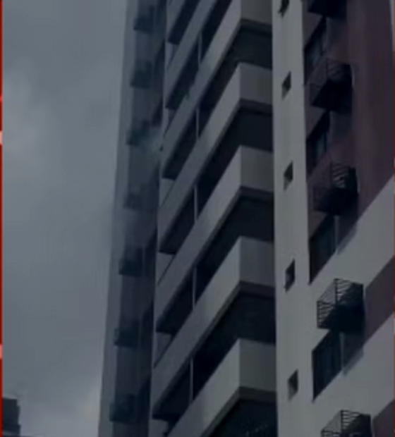 Princípio de incêndio atinge apartamento no bairro de Nazaré