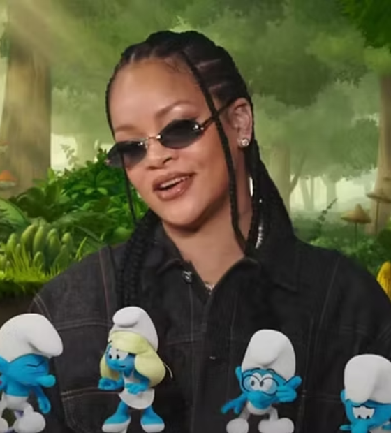 Rihanna quebra hiato musical com nova faixa para trilha sonora de 'Smurfs'