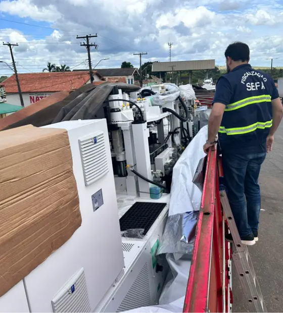 Sefa apreende máquina industrial no valor de R$ 2,8 milhões em Dom Eliseu 