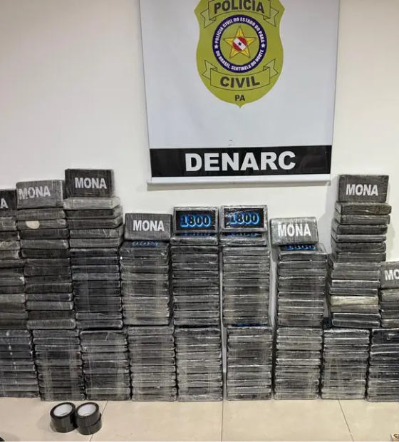Três homens são presos em Barcarena com 200 kg de cocaína durante operação