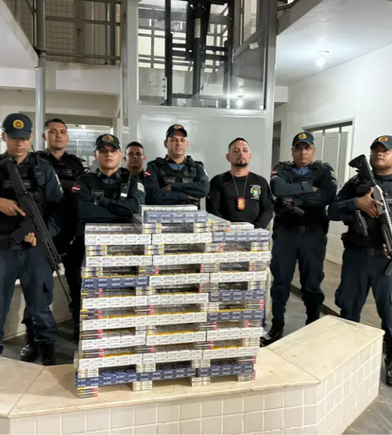 Polícia Militar apreende 850 caixas de cigarros com irregularidades fiscais em Santarém