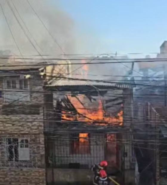 Incêndio atinge três casas na Cremação, em Belém