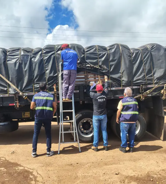 Toneladas de açaí e resina termoplástica são apreendidas pela Sefa em Cachoeira do Piriá