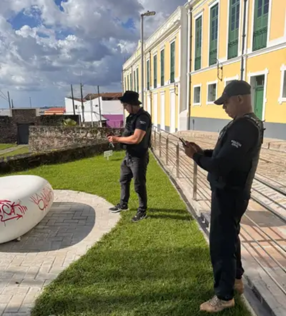 Homens que picharam patrimônio tombado em Belém são identificados pela Polícia Civil