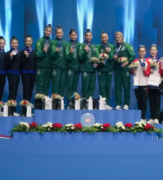 Brasileiras brilham em Milão e faturam ouro inédito na Copa do Mundo de ginástica rítmica
