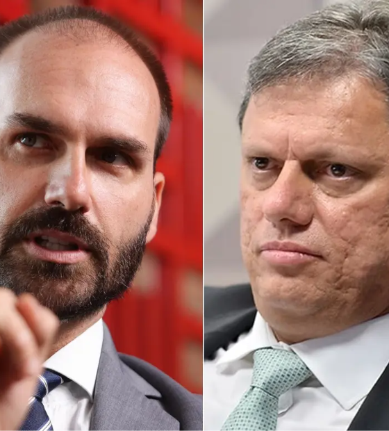 Na guerra da direita, Tarcísio de Freitas tem mandato. Eduardo Bolsonaro tem Wi-Fi