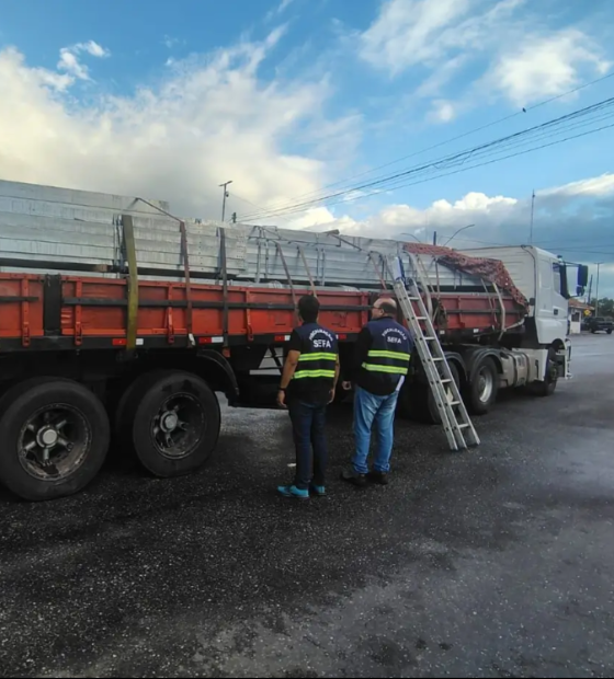 Sefa apreende estruturas metálicas avaliadas em mais de R$ 362 mil