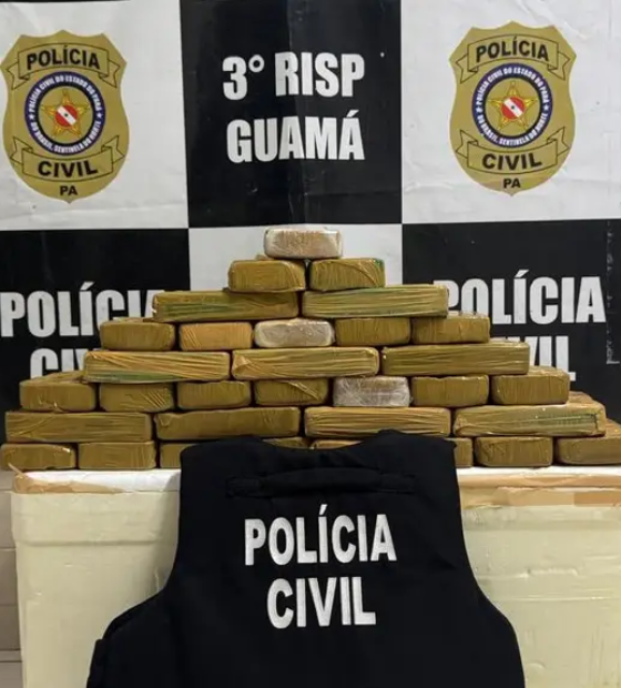 Polícia Civil do Pará apreende 41 tabletes de drogas em Castanhal