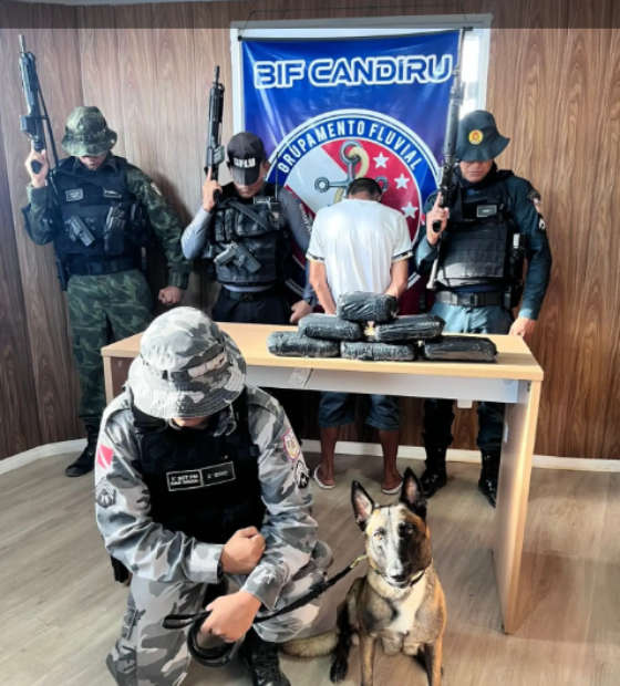 Agentes da Base Candiru apreendem 7 quilos de drogas e prendem homem em flagrante