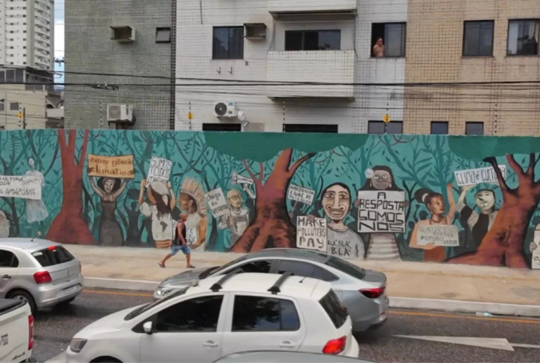 Mural Marcha pelo Clima fica pronto, eternizando a COP30 na memória belenense