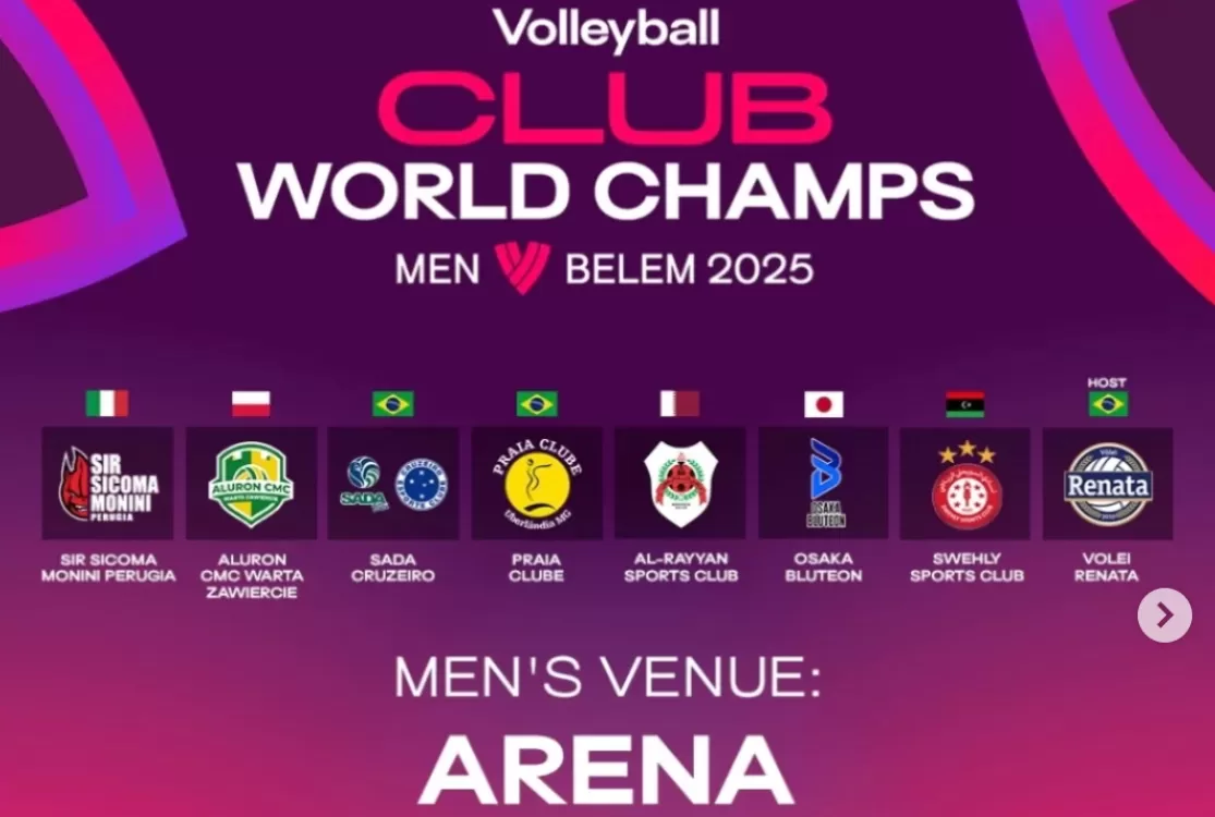 Mundial de Clubes de vôlei masculino começa neste terça-feira, 16, em Belém