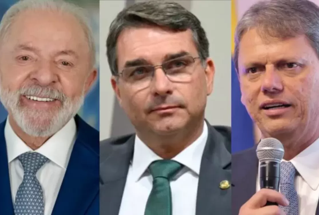 Lula e Flávio Bolsonaro lideram em cenário com Tarcísio no 1º turno, aponta pesquisa