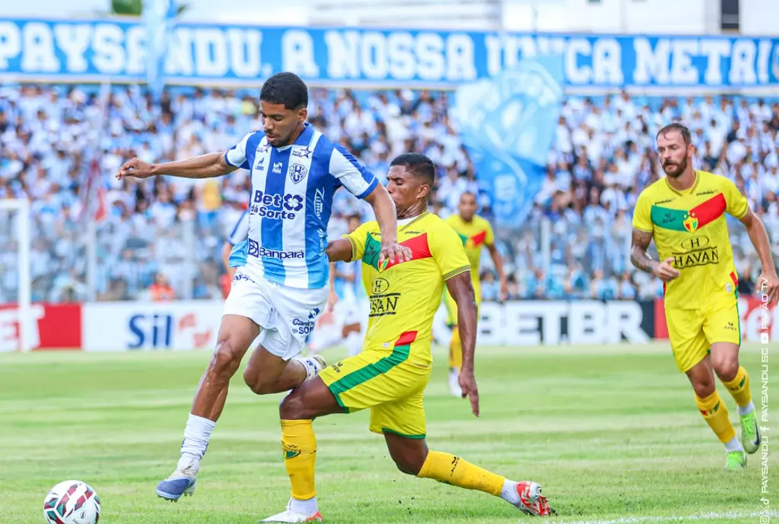 Em tarde de arbitragem polêmica, Paysandu fica no empate com o Brusque-SC, em Belém
