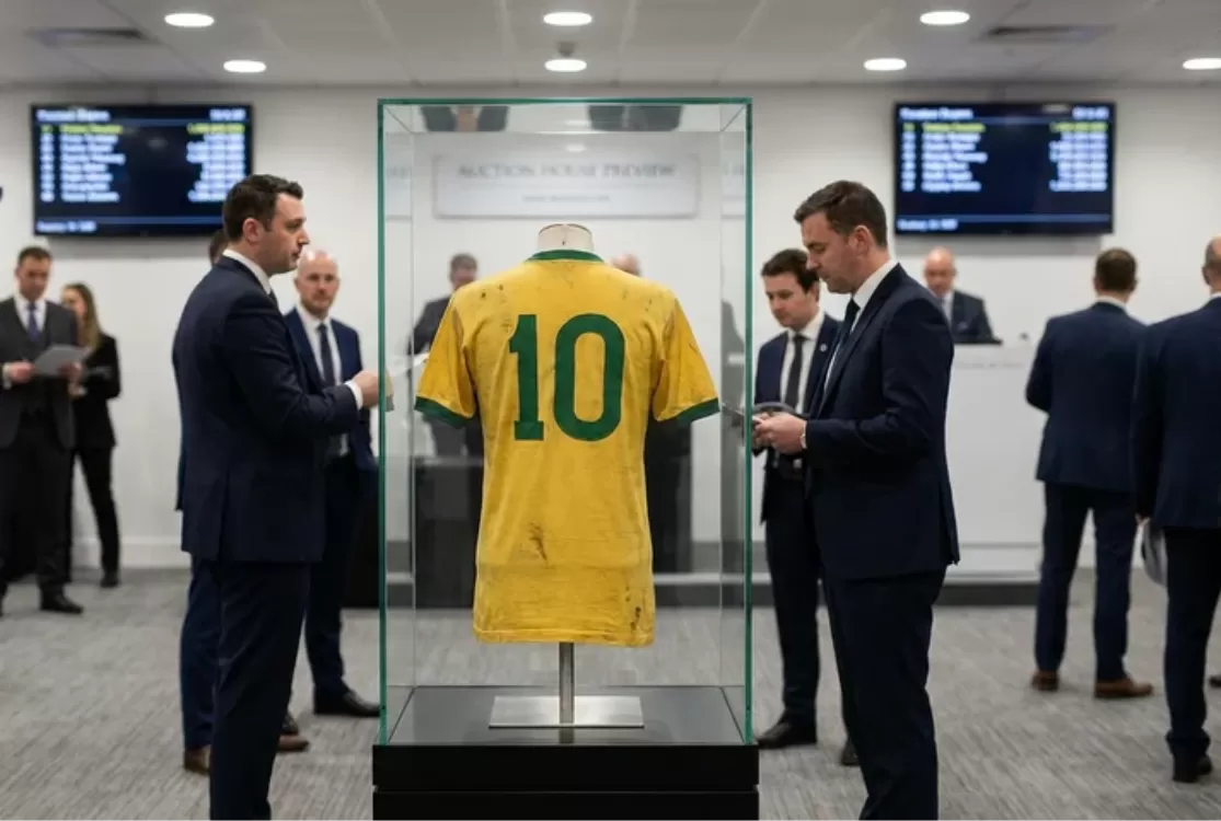 Camisa de Pelé da final da Copa de 58 vai a leilão com valor estimado de R$ 30 milhões