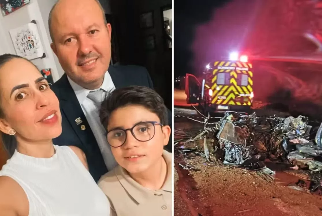 Vereador, esposa e filho morrem em trágica colisão de carro com caminhão