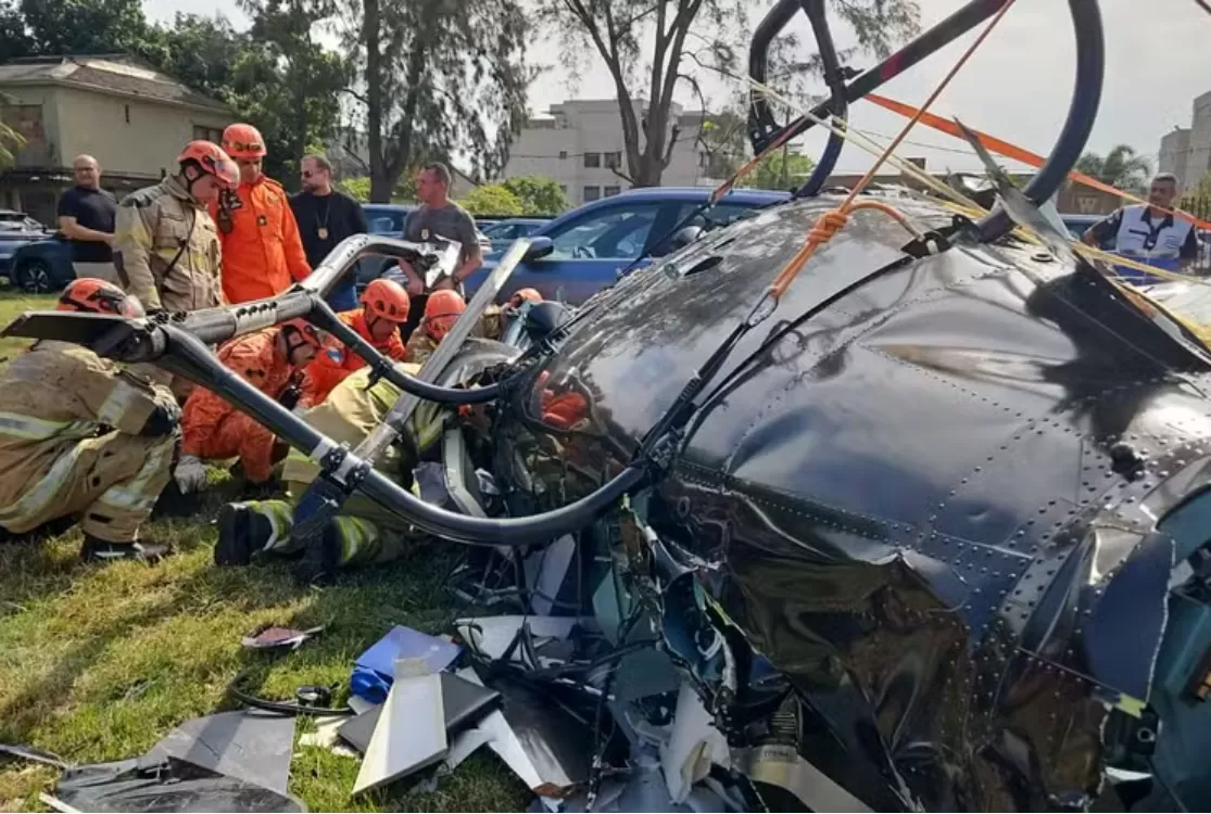 Seis pessoas morrem em acidente entre dois helicópteros no Rio de Janeiro
