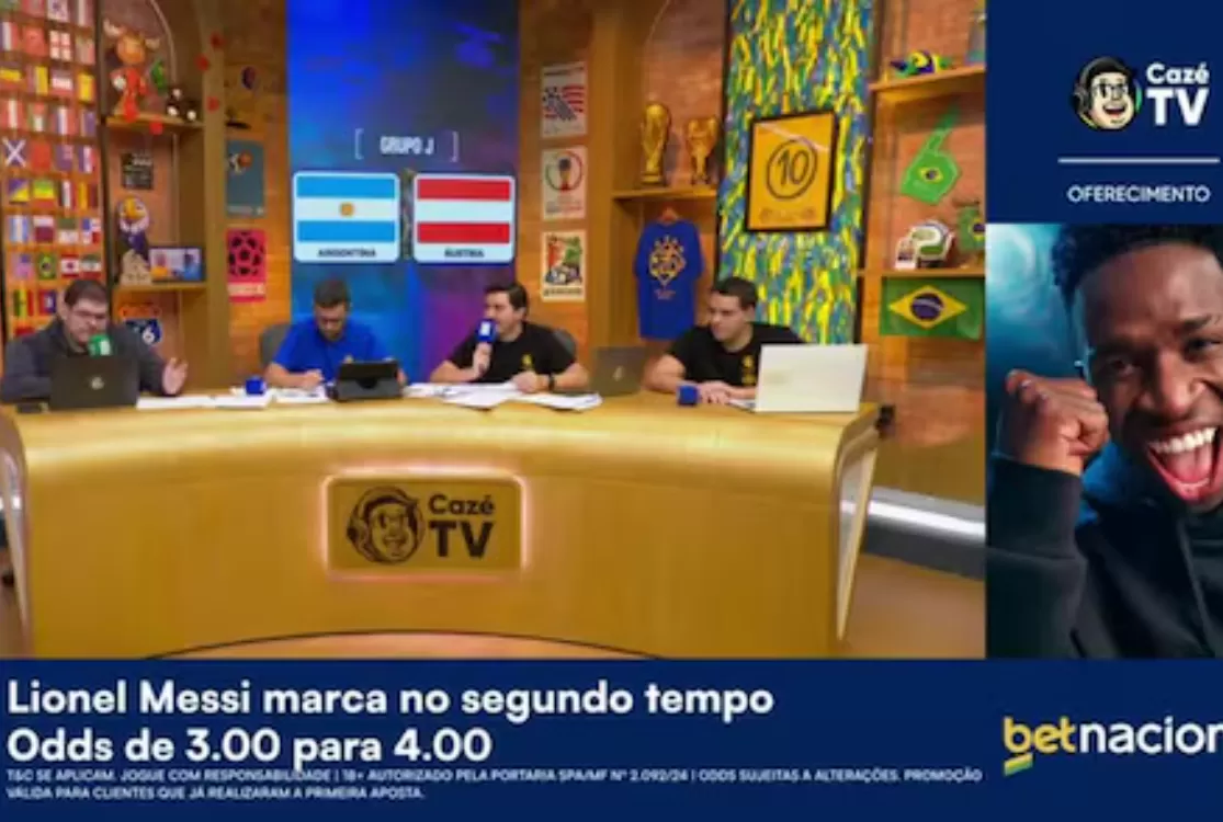 Liminar da Conar recomenda retirada de anúncios de bets da CazéTv na Copa