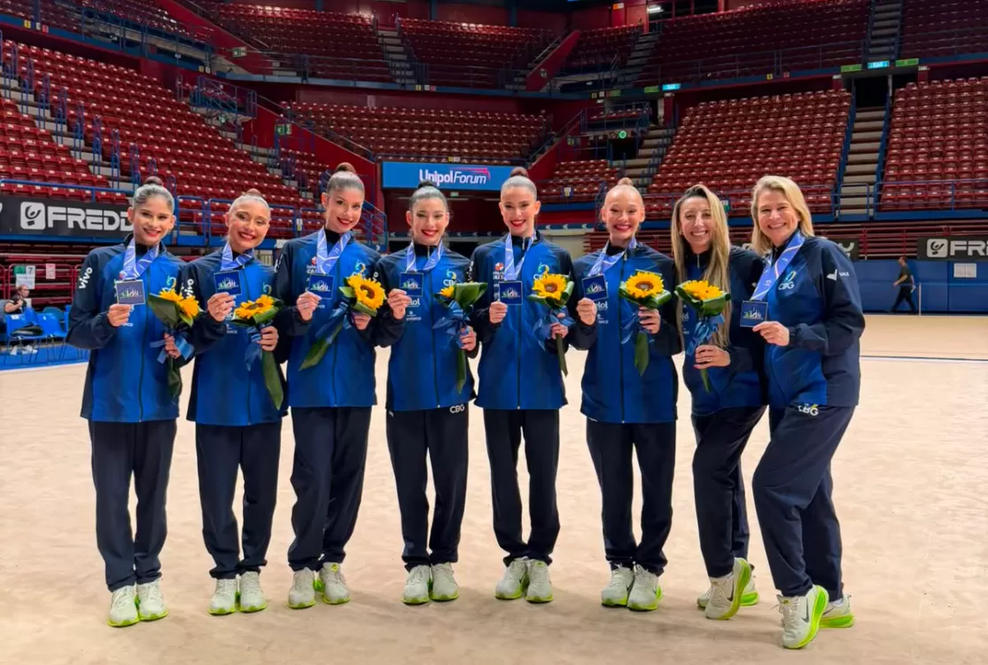 Seleção brasileira fecha etapa de Milão da Ginástica Rítmica com ouro e prata