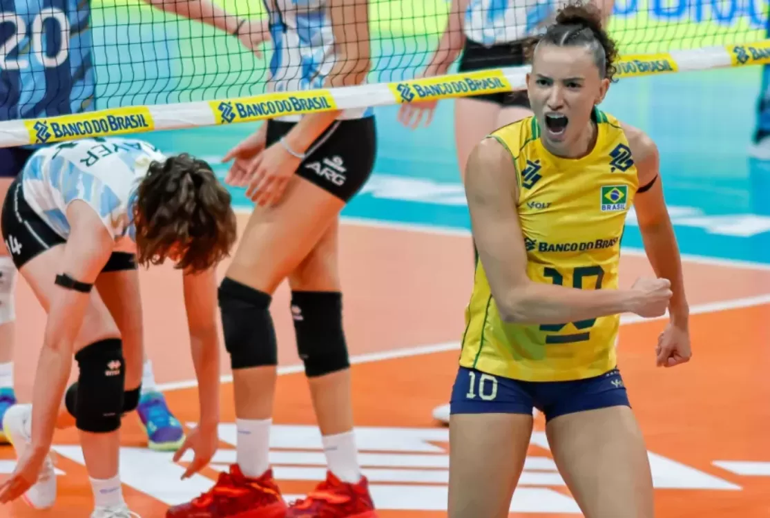 Brasil derrota a Argentina no Sul-Americano de Vôlei e vai a Los Angeles 2028
